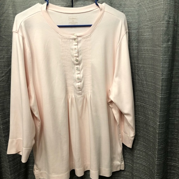 L.L Bean light pink shirt blouse - Picture 1 of 2
